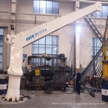 Deck Ship Crane With Jib Boom Electrical System